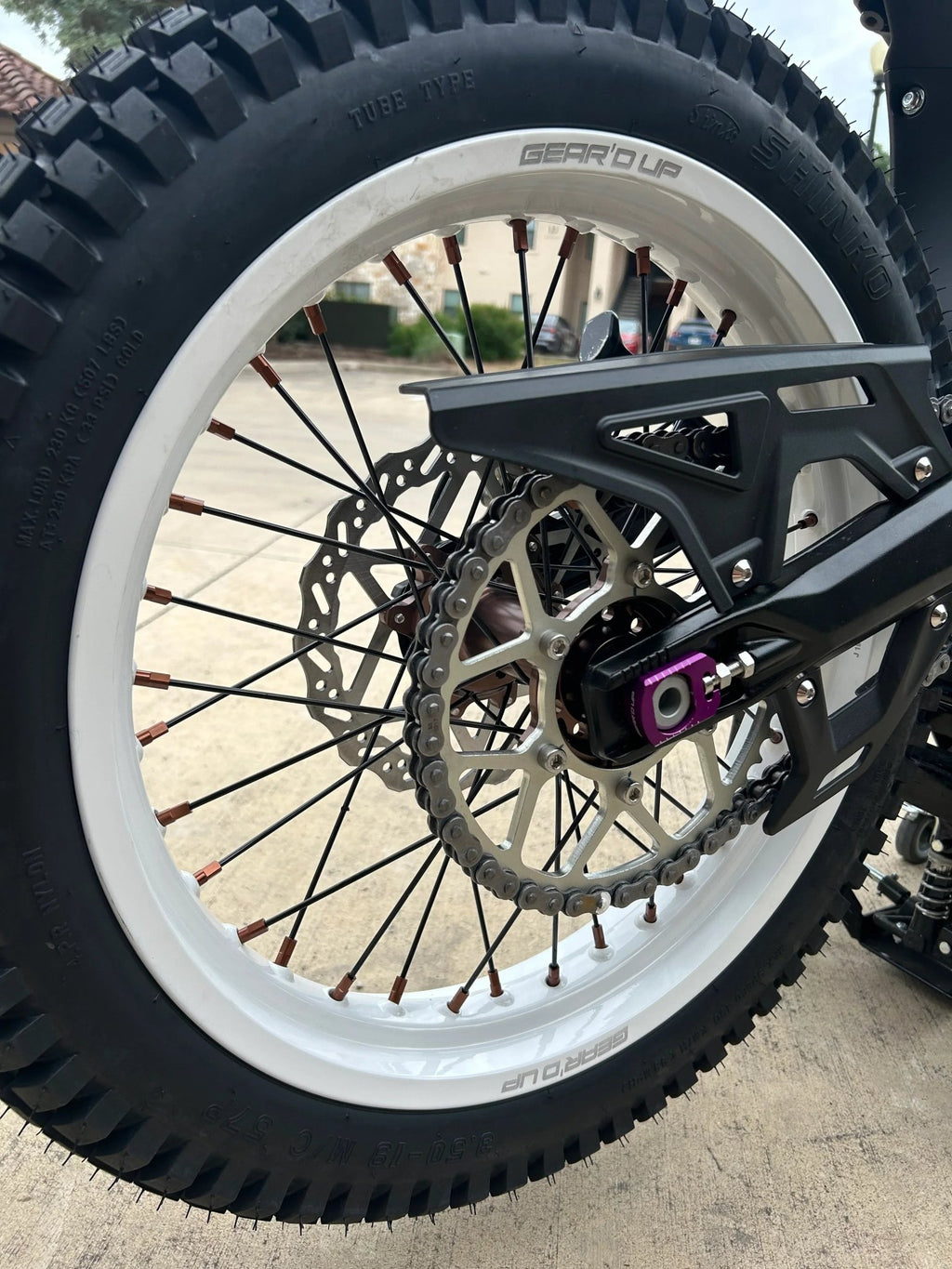 Gear’d Up Surron Ultra Bee Axle Blocks — Chain Adjusters | MTN MOTOWORKS E-Moto Performance Parts & Accessories