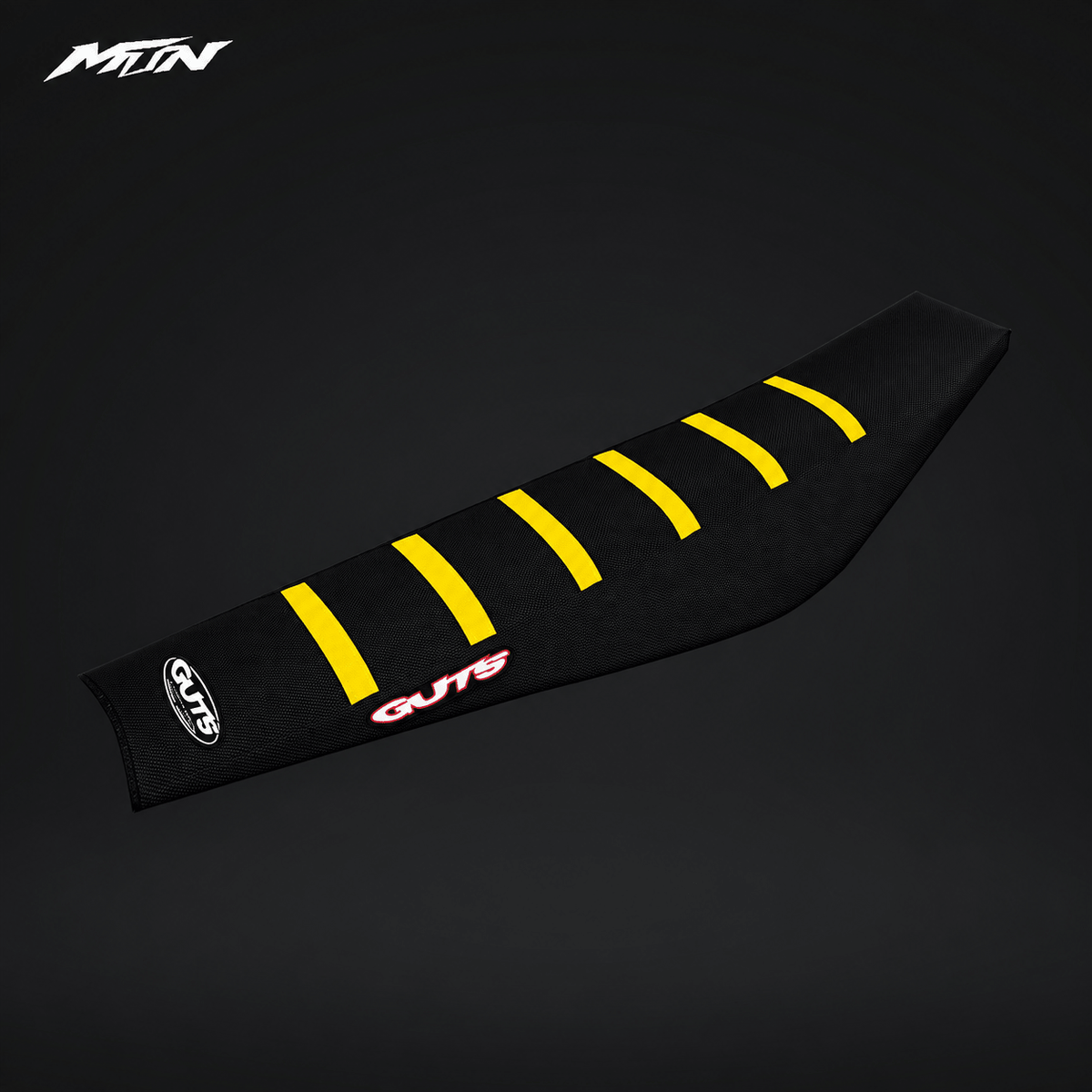 Guts Racing seat cover for Strike and Yozma, black with yellow ribs