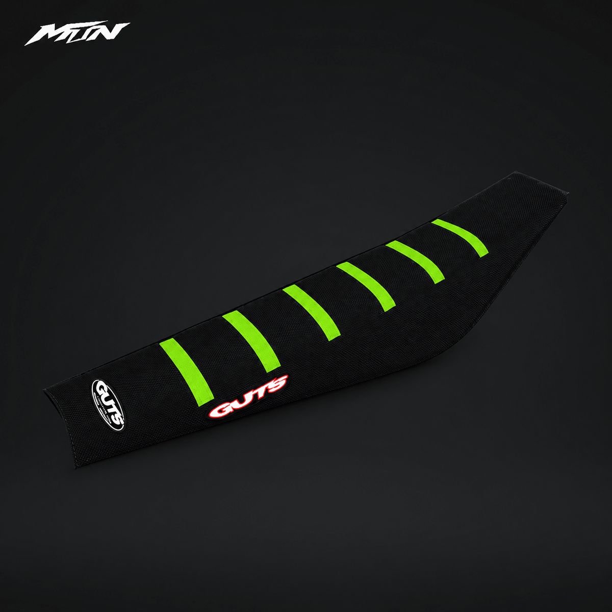 Guts Racing seat cover for Strike and Yozma, black with green ribs