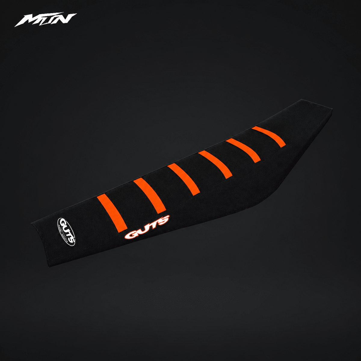 Guts Racing seat cover for Strike and Yozma, black with orange ribs