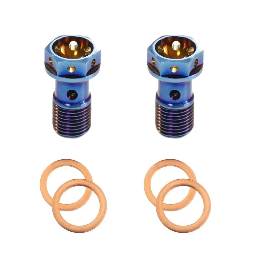 M10 x 1.00 Titanium Banjo Bolt Kit | Grade 5 | 2-Pack | MTN MOTOWORKS E-Moto Performance Parts & Accessories