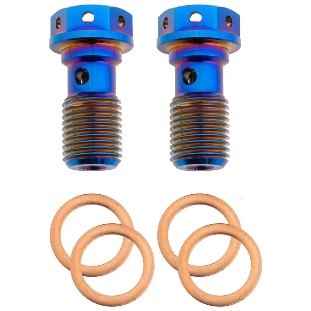M10 x 1.25 Titanium Banjo Bolt Kit — Grade 5 / 2-Pack | MTN MOTOWORKS E-Moto Performance Parts & Accessories