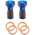 M10 x 1.25 Titanium Banjo Bolt Kit — Grade 5 / 2-Pack