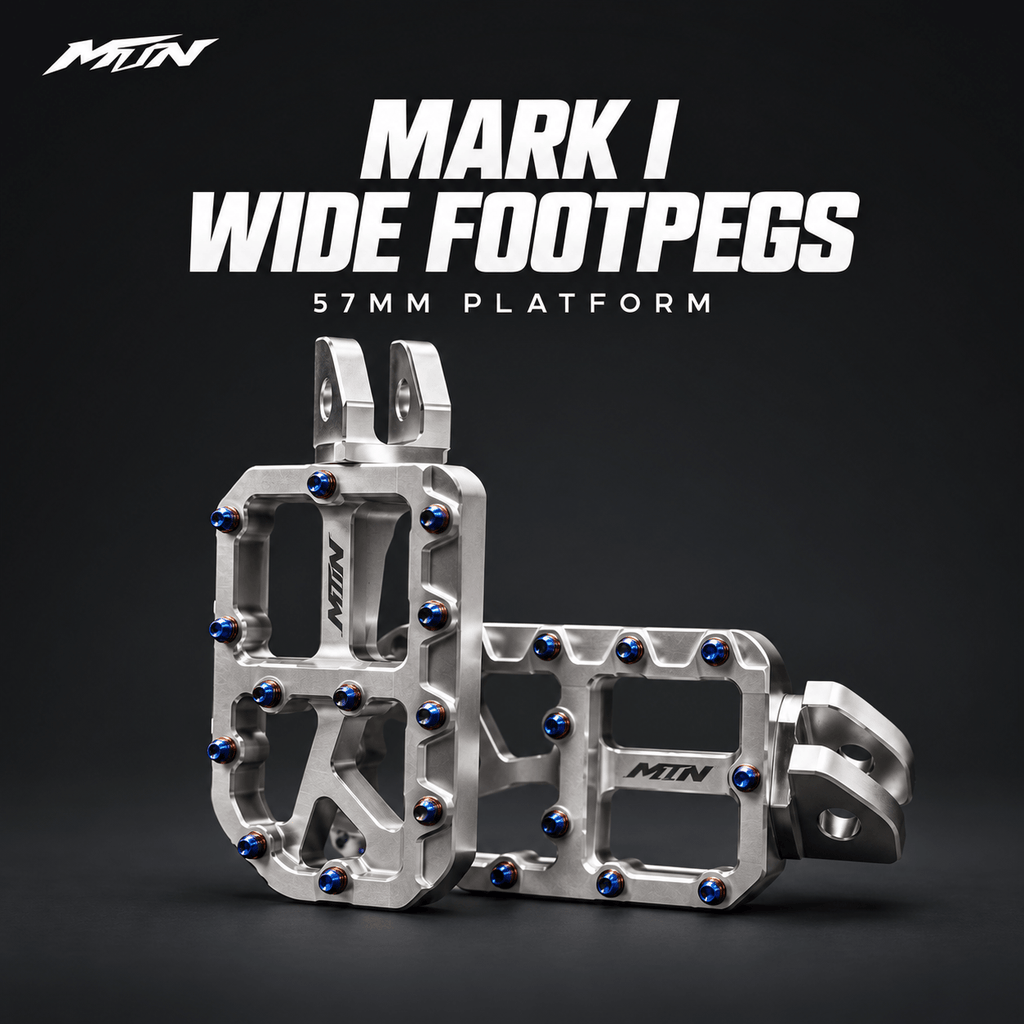 MARK I Wide Footpegs | 57mm Platform | MTN MOTOWORKS E-Moto Performance Parts & Accessories#
