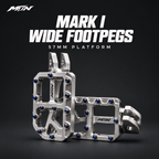MARK I Wide Footpegs | 57mm Platform | MTN MOTOWORKS E-Moto Performance Parts & Accessories#