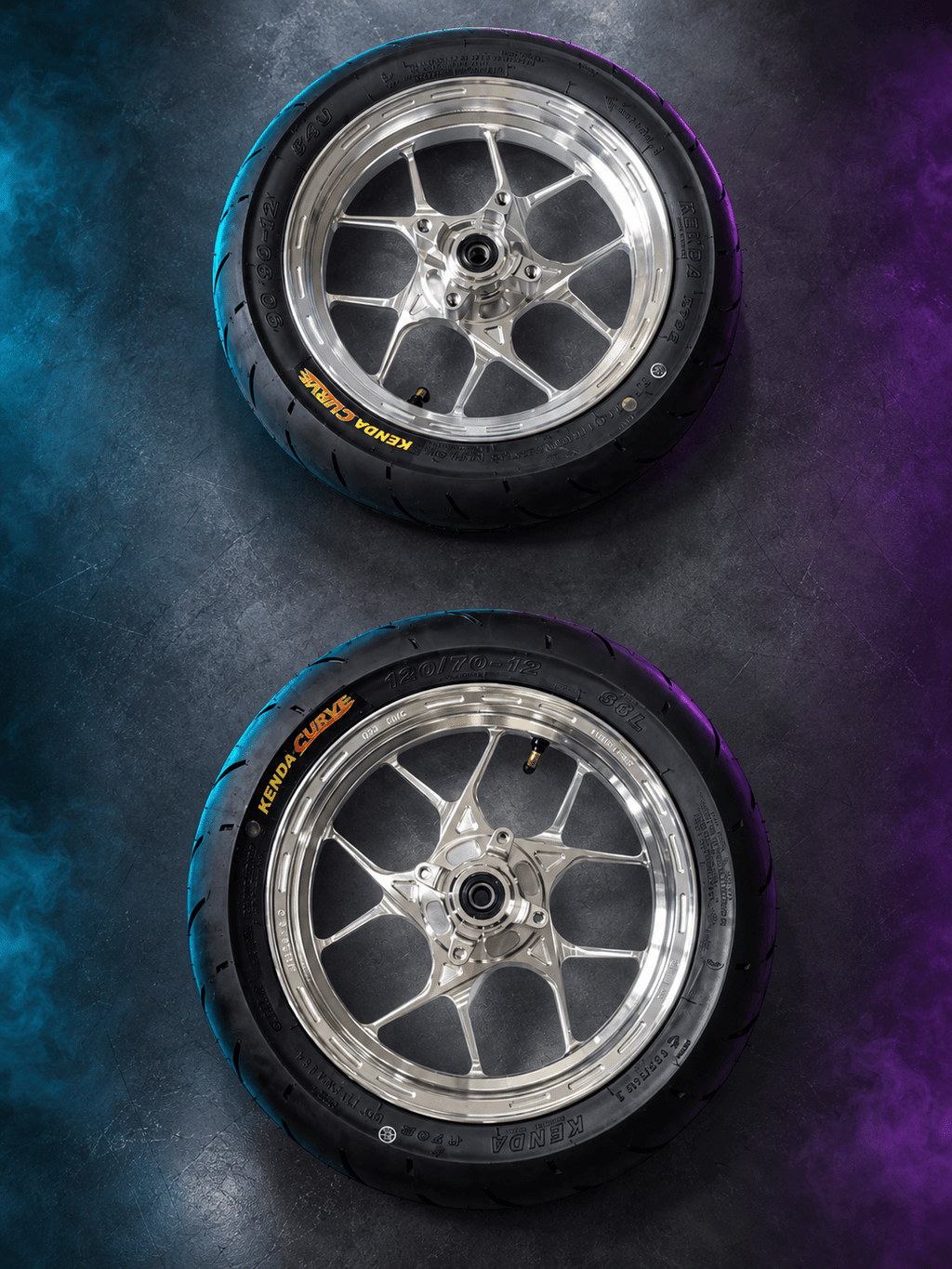 MTN 12-Inch CNC-Machined Supermoto Wheel & Tire Set | Strike, RTR, Yozma & Tuttio | MTN MOTOWORKS E-Moto Performance Parts & Accessories