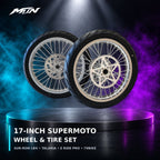 MTN 17-Inch Supermoto Wheel & Tire Set | Sur-Ron LBX, Talaria, E Ride Pro & 79Bike | MTN MOTOWORKS E-Moto Performance Parts & Accessories