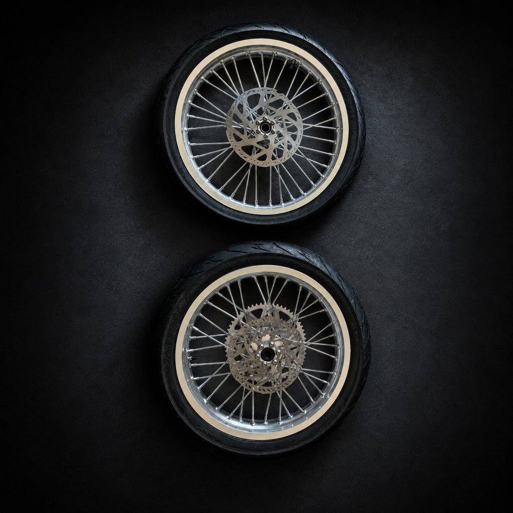 MTN 17-Inch Supermoto Wheel & Tire Set | Sur-Ron, Talaria & 79Bike | MTN MOTOWORKS E-Moto Performance Parts & Accessories