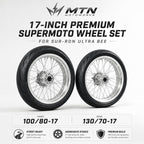 MTN 17-Inch Supermoto Wheel & Tire Set | Sur-Ron Ultra Bee | MTN MOTOWORKS E-Moto Performance Parts & Accessories