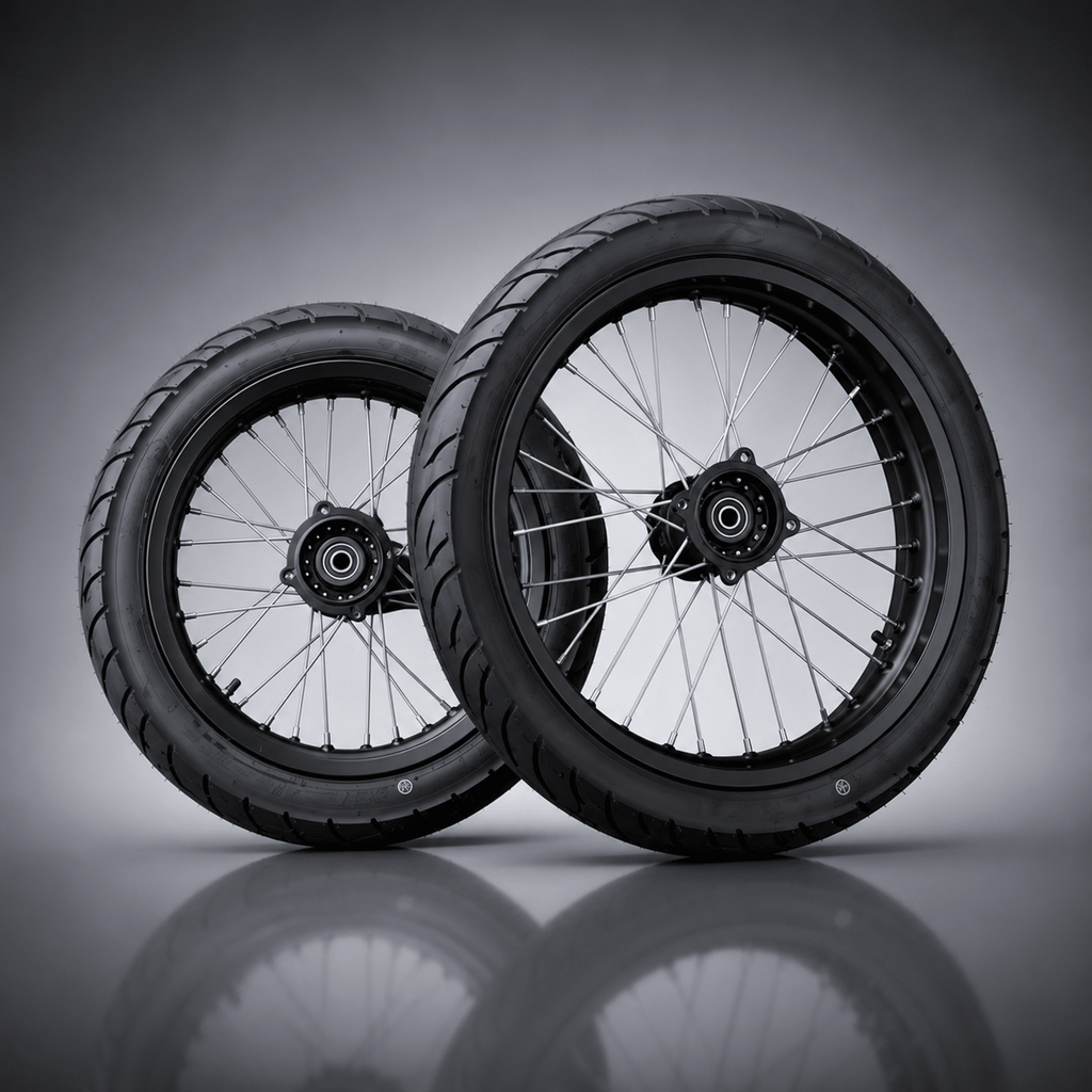 MTN 17/14 Supermoto Wheel & Tire Set | MTN MOTOWORKS E-Moto Performance Parts & Accessories