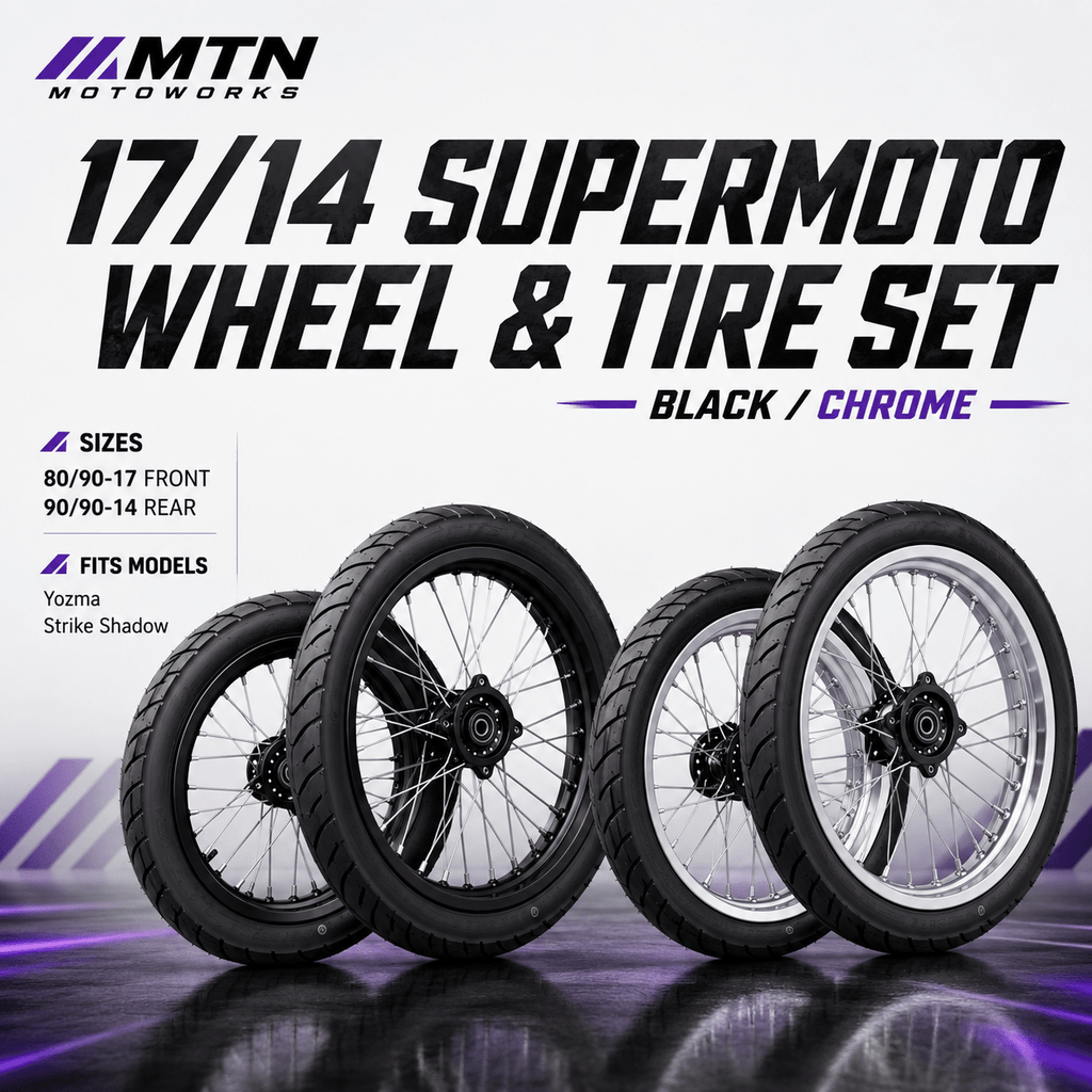 MTN 17/14 Supermoto Wheel & Tire Set | MTN MOTOWORKS E-Moto Performance Parts & Accessories