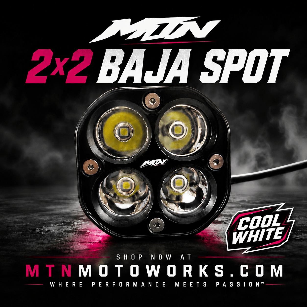 MTN 2-in-1 Baja Spot + Horn Kit – AA or Rechargeable | MTN MOTOWORKS E-Moto Performance Parts & Accessories