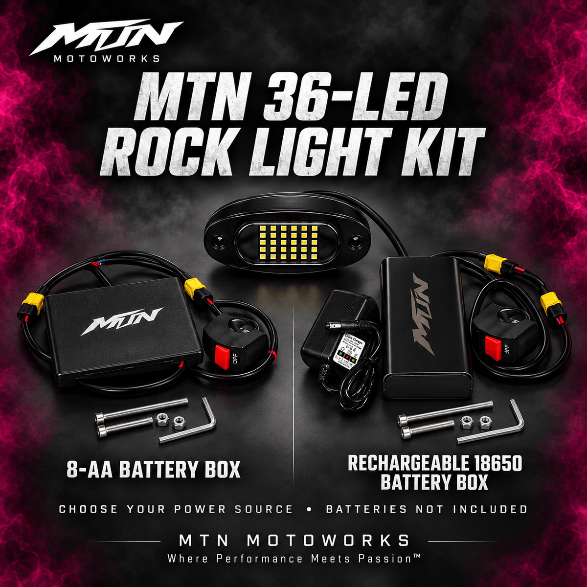 MTN 36-LED Rock Light Kit | MTN MOTOWORKS E-Moto Performance Parts & Accessories