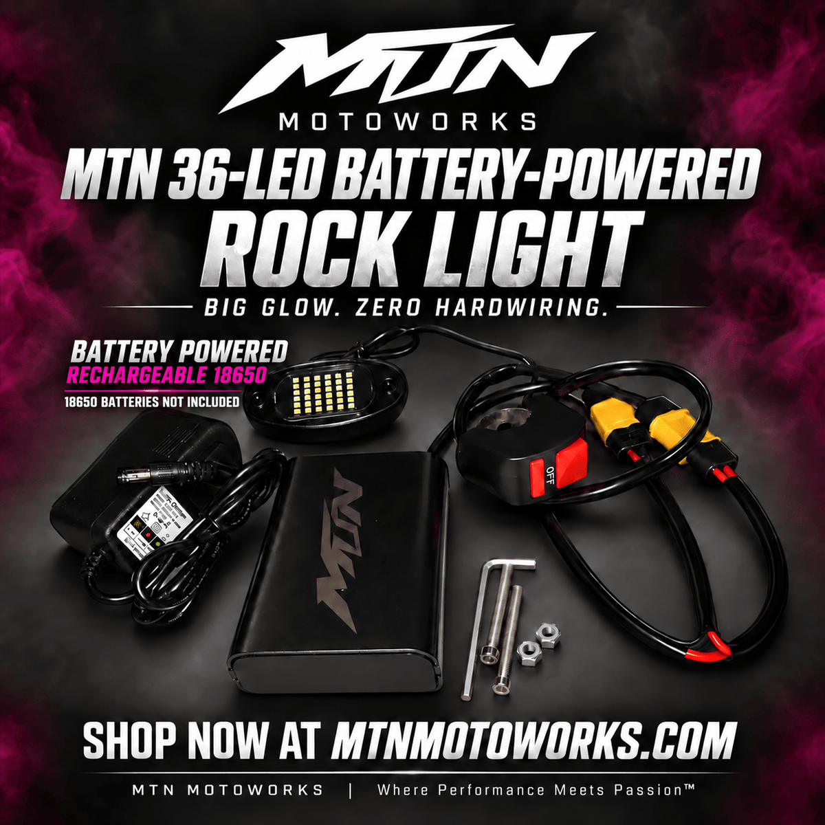 MTN 36-LED Rock Light Kit | MTN MOTOWORKS E-Moto Performance Parts & Accessories