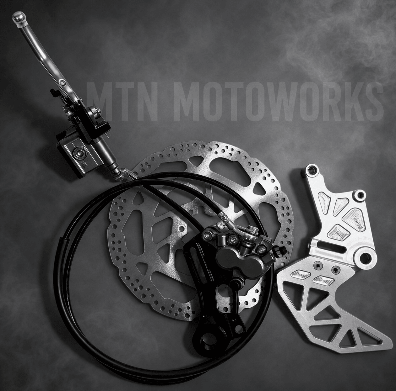 MTN 7075 Ultra Bee-Style Rear Brake Conversion Kit | Surron Light Bee X | MTN MOTOWORKS E-Moto Performance Parts & Accessories