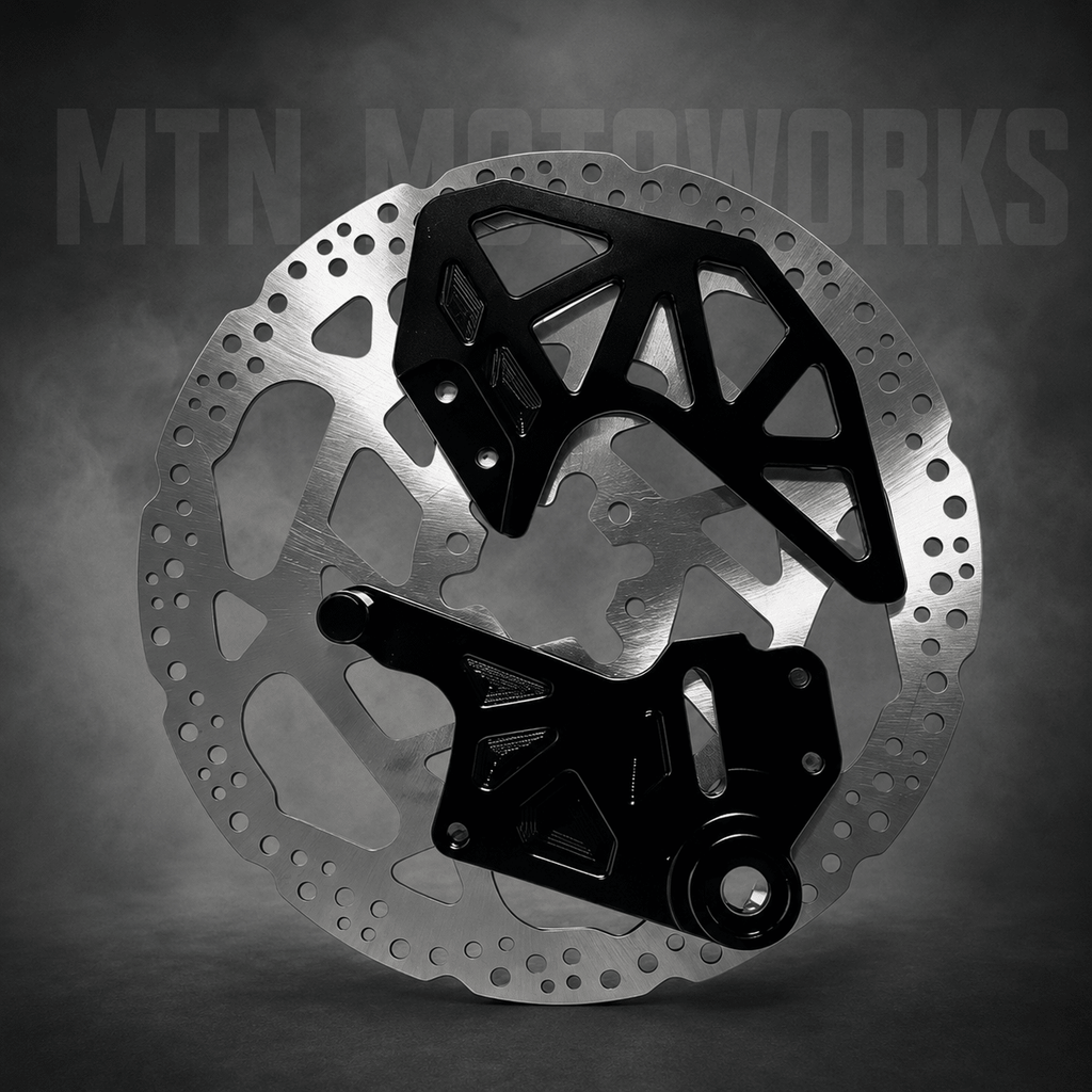 MTN 7075 Ultra Bee-Style Rear Brake Conversion Kit | Surron Light Bee X | MTN MOTOWORKS E-Moto Performance Parts & Accessories
