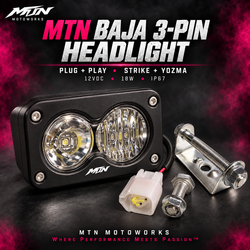 MTN Baja 3-Pin Plug-and-Play LED Headlight | Strike & Yozma