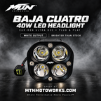 MTN Baja Cuatro 40W White LED Headlight for Sur-Ron Ultra Bee Plug and Play