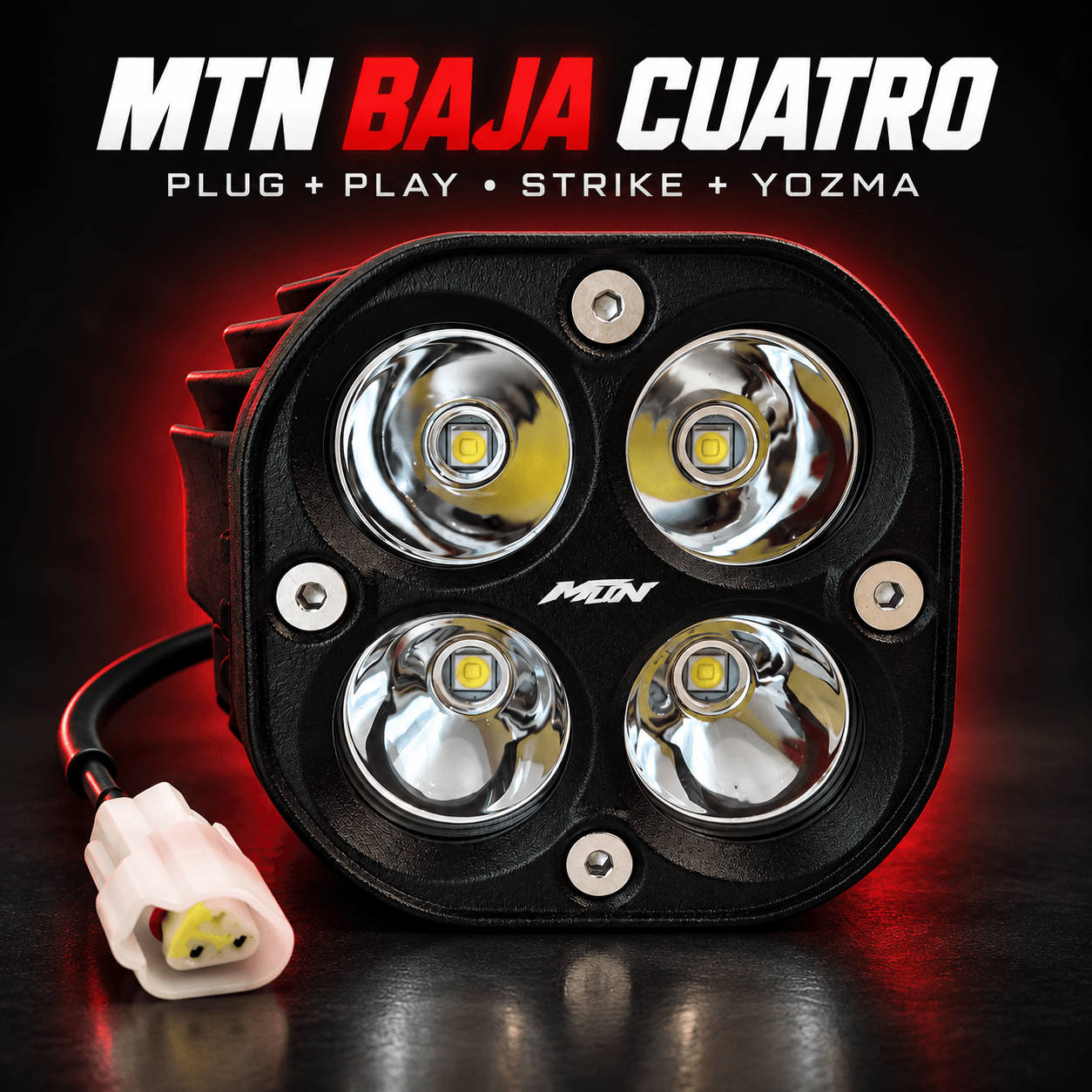 MTN Baja Cuatro Plug-and-Play LED Headlight – Strike & Yozma | MTN MOTOWORKS E-Moto Performance Parts & Accessories