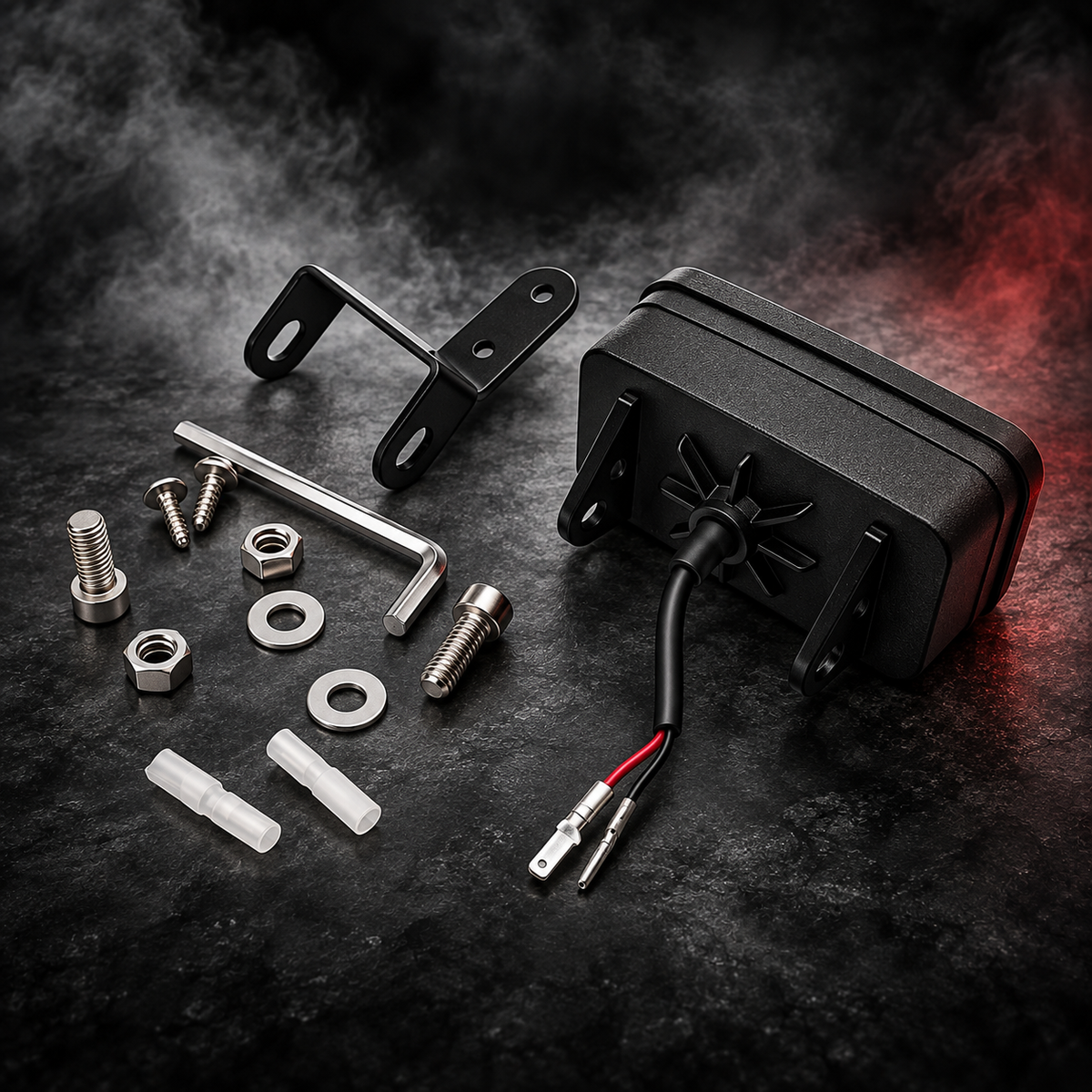 MTN Baja tail light mounting hardware and wiring kit