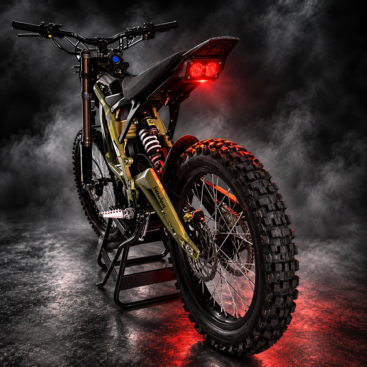 MTN Baja tail light installed on Sur-Ron LBX/S rear
