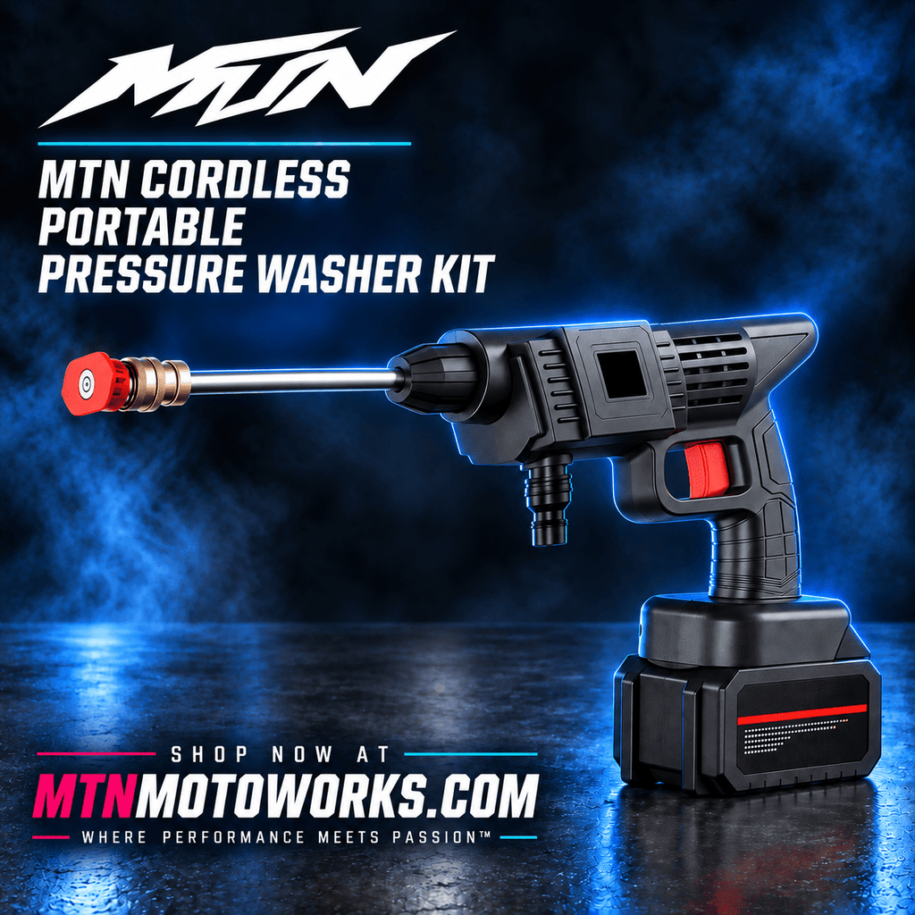 MTN Cordless Portable Pressure Washer Kit | MTN MOTOWORKS E-Moto Performance Parts & Accessories