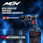 MTN Cordless Portable Pressure Washer Kit | MTN MOTOWORKS E-Moto Performance Parts & Accessories