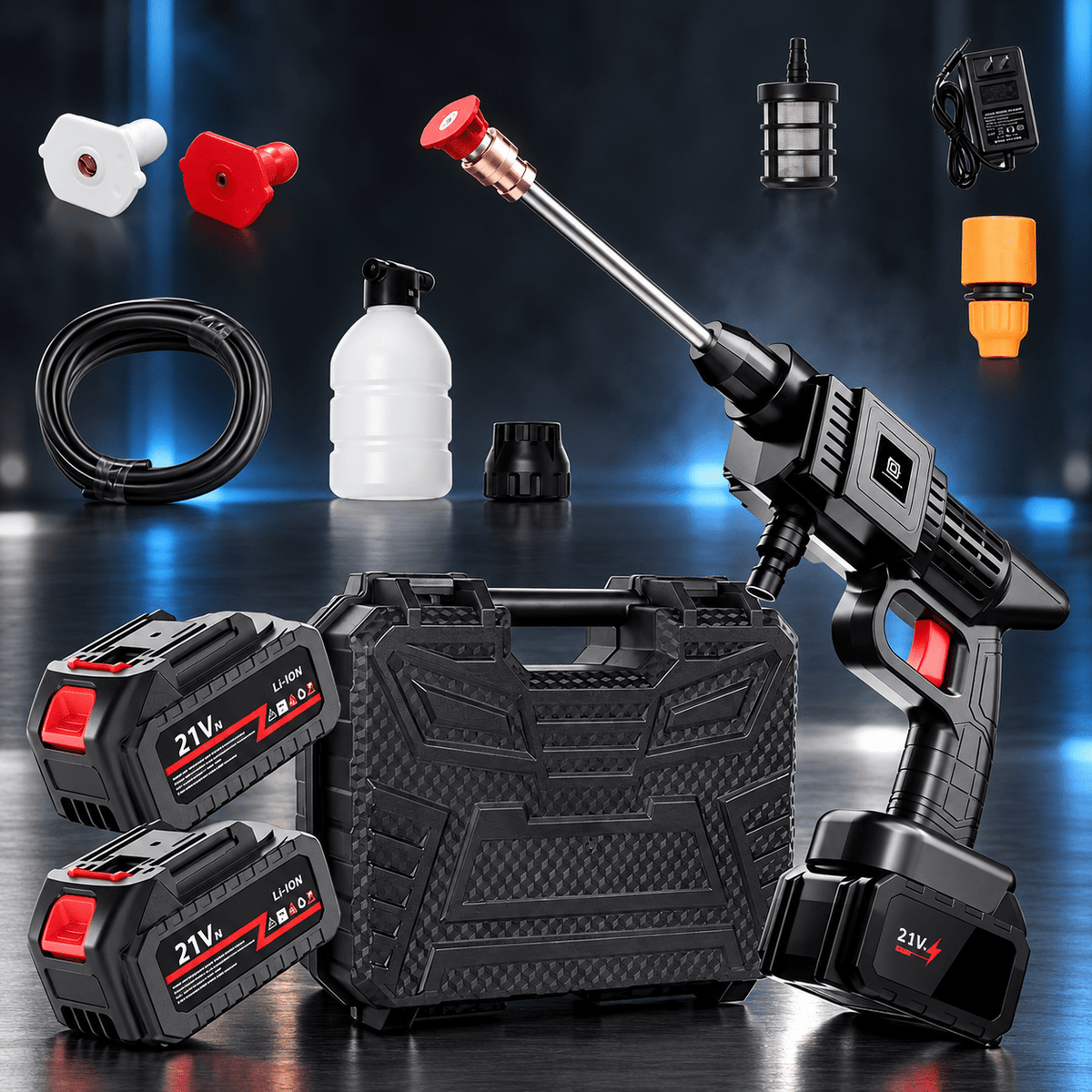 MTN Cordless Portable Pressure Washer Kit | MTN MOTOWORKS E-Moto Performance Parts & Accessories