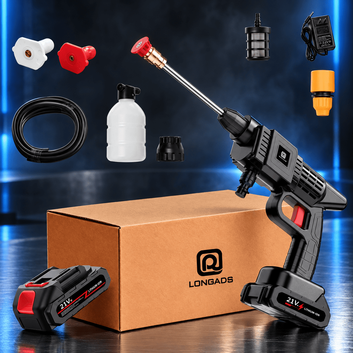 MTN Cordless Portable Pressure Washer Kit | MTN MOTOWORKS E-Moto Performance Parts & Accessories