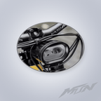 Stealth Black headlight mount bracket with slotted adjustment arms