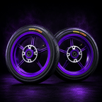 MTN Hot Purple 12” Supermoto Wheel & Tire Set | MTN MOTOWORKS E-Moto Performance Parts & Accessories