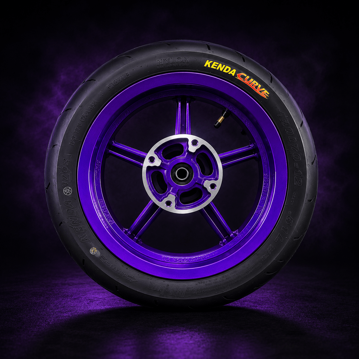 MTN Hot Purple 12” Supermoto Wheel & Tire Set | MTN MOTOWORKS E-Moto Performance Parts & Accessories