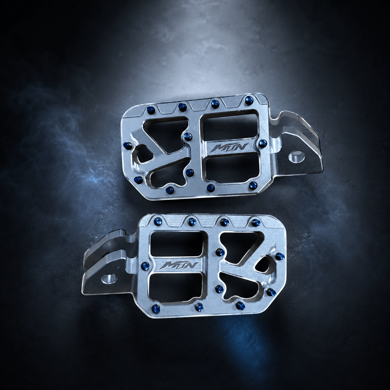 MTN MARK I 7075 Wide Footpegs | Titanium Grip Pins | MTN MOTOWORKS E-Moto Performance Parts & Accessories