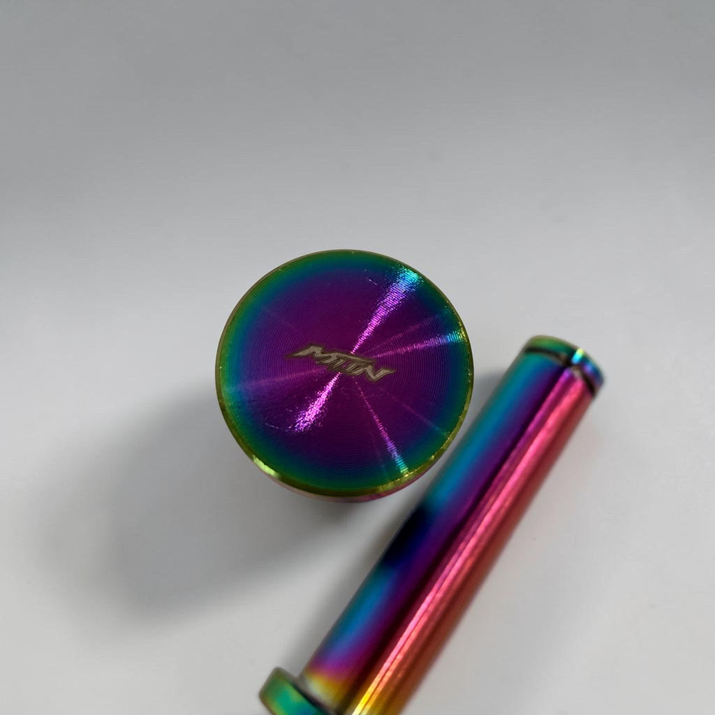 MTN MARK I Grade 5 Titanium Footpeg Pivot Pins – Oil Slick | MTN MOTOWORKS E-Moto Performance Parts & Accessories