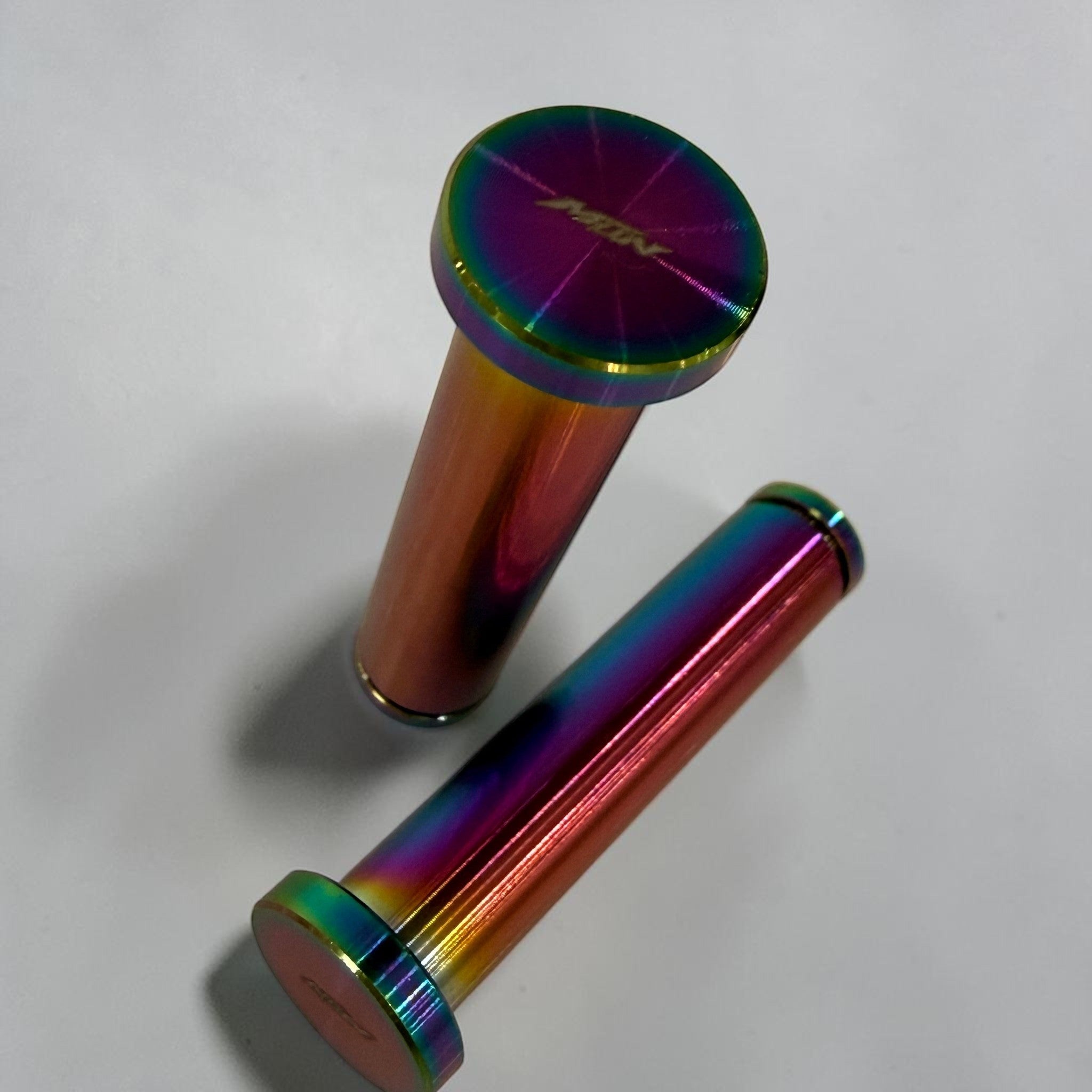 MTN MARK I Grade 5 Titanium Footpeg Pivot Pins – Oil Slick | MTN MOTOWORKS E-Moto Performance Parts & Accessories