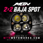 MTN Rechargeable 2×2 Baja Spot LED Headlight | MTN MOTOWORKS E-Moto Performance Parts & Accessories