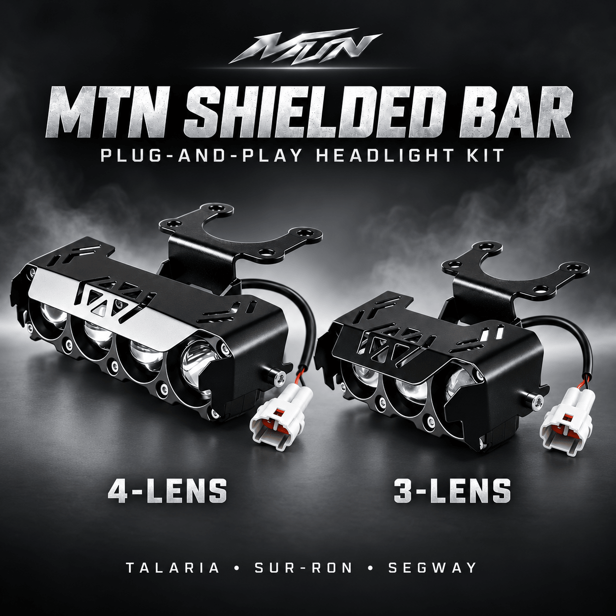 MTN Shielded Bar Plug-and-Play Headlight Kit – Talaria, Sur-Ron & Segway | MTN MOTOWORKS E-Moto Performance Parts & Accessories