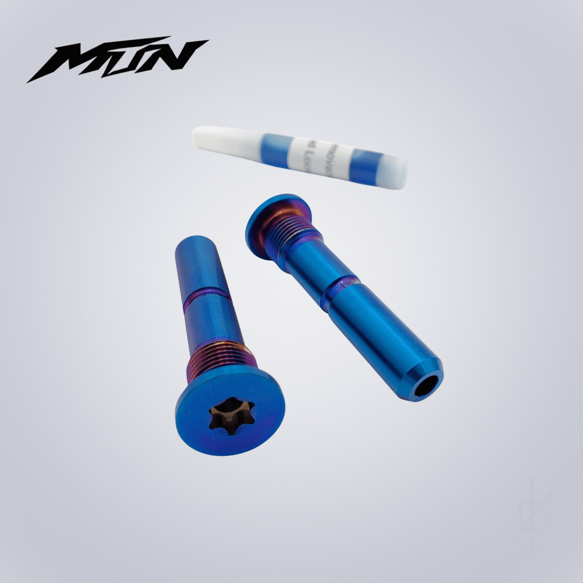 Burnt Blue titanium footpeg pivot pins for Stark Varg
