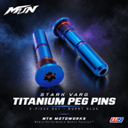 Stark Varg Titanium Footpeg Pivot Pins, Burnt Blue