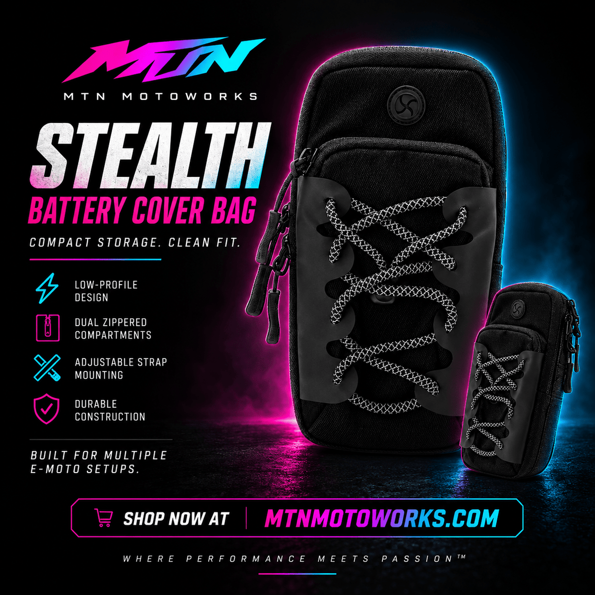 Strap-On E-Moto Storage Bag for Sur-Ron & Talaria