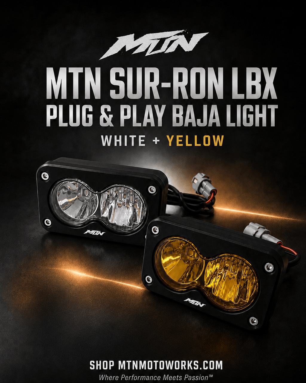 MTN Sur-Ron LBX Plug & Play Baja LED Headlight | MTN MOTOWORKS E-Moto Performance Parts & Accessories