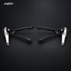 Side profile of Sur-Ron Ultra Bee folding aluminum passenger footpegs, left and right pair — MTN MotoWorks