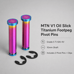 MTN V1 Oil Slick Titanium Footpeg Pivot Pins | MTN MOTOWORKS E-Moto Performance Parts & Accessories