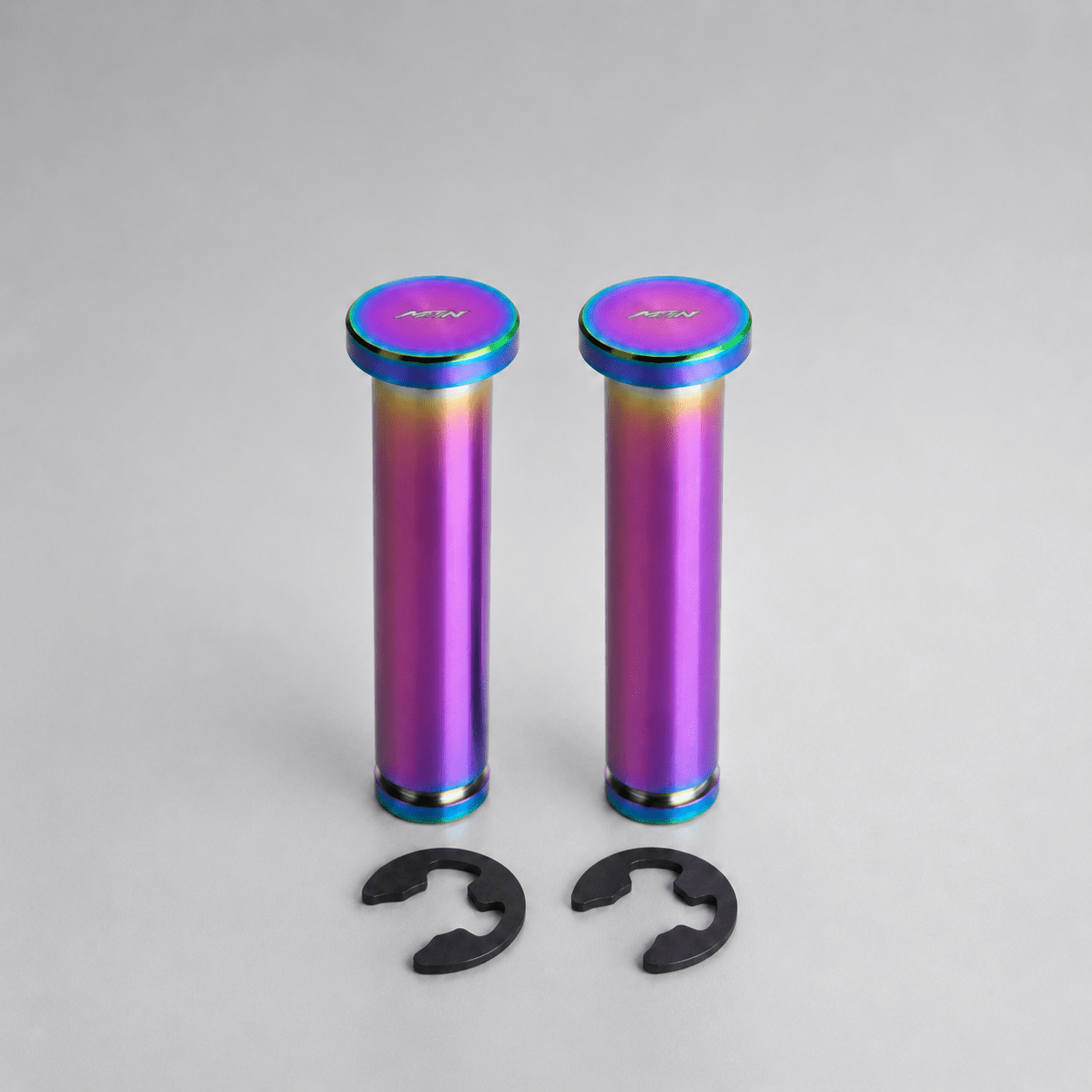 MTN V1 Oil Slick Titanium Footpeg Pivot Pins | MTN MOTOWORKS E-Moto Performance Parts & Accessories