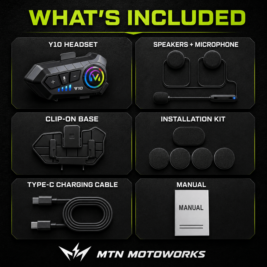 MTN Y10 Bluetooth Helmet Headset | MTN MOTOWORKS E-Moto Performance Parts & Accessories