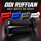 ODI Ruffian Half-Waffle MX Grips | Moto & E-Moto | MTN MOTOWORKS E-Moto Performance Parts & Accessories