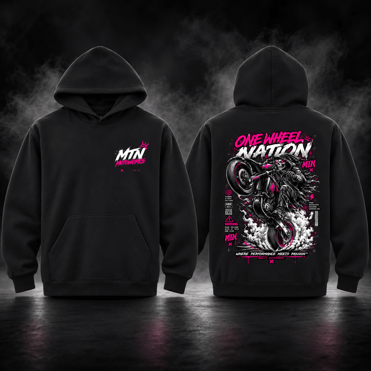 One Wheel Nation Reaper Moto Hoodie | MTN MOTOWORKS E-Moto Performance Parts & Accessories