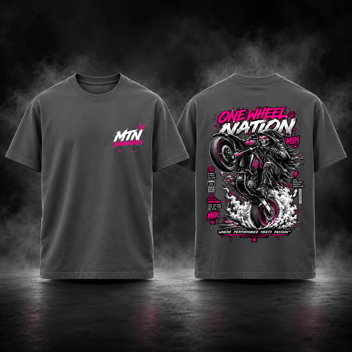 One Wheel Nation Reaper Moto Tee | MTN MOTOWORKS E-Moto Performance Parts & Accessories