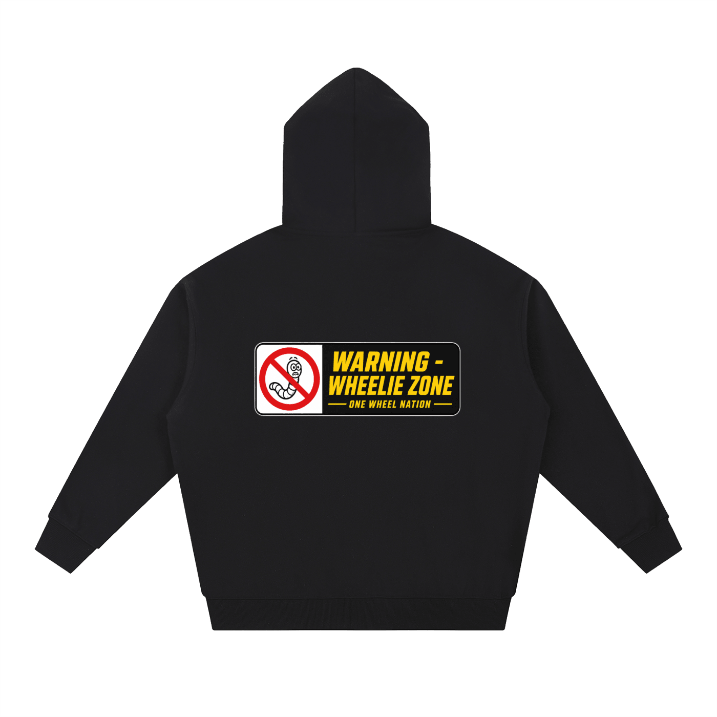 One Wheel Nation - Warning Wheelie Zone Hoodie | MTN MOTOWORKS E-Moto Performance Parts & Accessories
