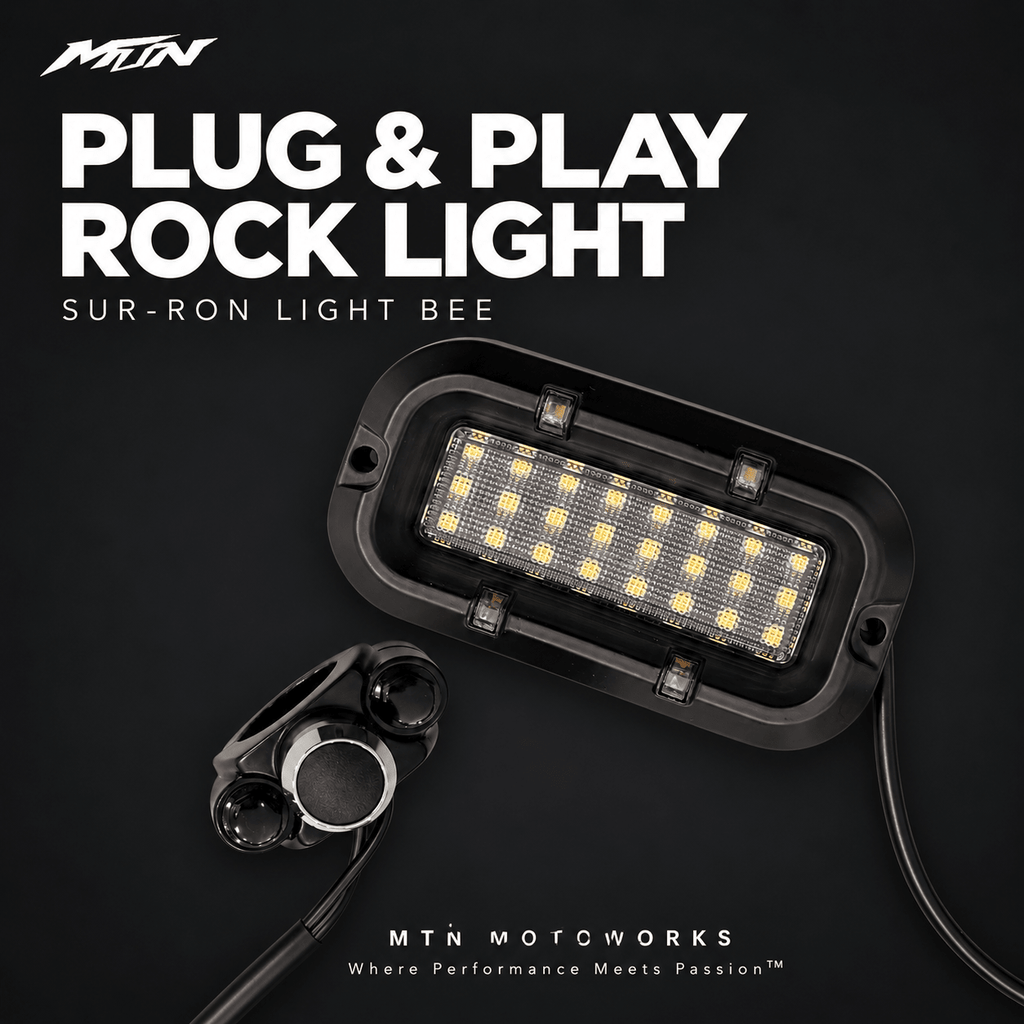 Plug & Play Wide Rock Light | Sur-Ron Light Bee | MTN MOTOWORKS E-Moto Performance Parts & Accessories#